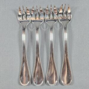 Christofle Albi Silverplate Vintage Oyster Seafood Forks Set of 4 France